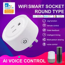 WiFi Electrical Plug10A US UK Socket EWeLink APP Work With Alexa Google Home Voice Control Power Monitor Timing Smart Plug 2021 2024 - buy cheap