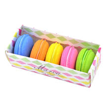 5 Pcs Cute Kawaii Rubber Eraser Colorful Cake Macaron Eraser For Kids Student Gift Stationery Supplies 2024 - buy cheap