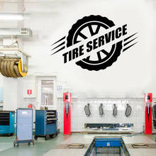 Tire Service Repair Car Garage Driver Wall Sticker Vinyl Interior Design Auto Service decor Wall Decals Removable Wallpaper 4040 2024 - buy cheap