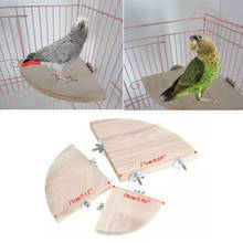 Pet Bird Parrot Wood Platform Stand Rack Toy Perch Station Board Branch For Bird Hamster Bird Cage Decoration Small Pet Supplies 2024 - buy cheap