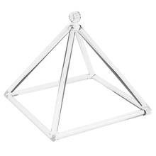 Pirâmide de canto de cristal com chakra, tigela de pirâmide b para meditação, repouso com 9 polegadas 2024 - compre barato