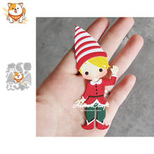 Christmas Elf Metal Cutting Dies Mold Knife Scrapbooking Stencil DIY Embossing Craft Die Cuts Card Making New Dies For 2020 2024 - buy cheap