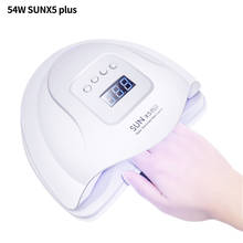 Lâmpada para manicure com led uv, 54w, 36 pçs de led, secagem de unha gel, esmalte, lâmpada 30s/60s/90s, sensor automático, ferramentas de manicure 2024 - compre barato