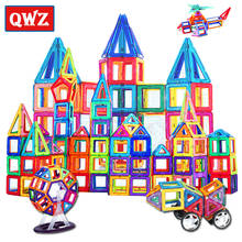 Магнитный конструктор QWZ большого размера, дизайнерский Строительный набор, модель, игрушка для строительства, магнитные блоки, развивающие игрушки для детей 2024 - купить недорого
