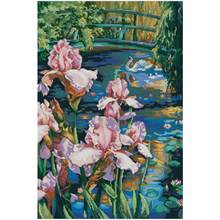 Iris Pond  patterns Counted Cross Stitch 11CT 14CT 18CT DIY Chinese Cross Stitch Kits Embroidery Needlework Sets home decor 2024 - купить недорого