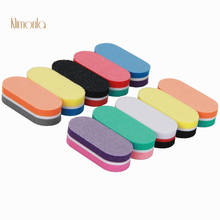 10Pcs Colorful Mini Oval Nail Sandpaper File Sponge Nail Buffer Polishing Block Manicure Grinding Small Files Nails Care Tools 2024 - buy cheap