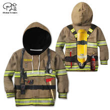 Пожарный настроить Ваше имя 3d печатных толстовки дети пуловер Толстовка куртка футболки Хэллоуин косплей мальчик девочка DIY 2024 - купить недорого