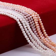 Natural Freshwater Pearl Beads Nearly Round for Women Necklace Bracelet Jewelry Making DIY Accessories Size 4-5/5-6/6-7/7-8mm 2024 - buy cheap