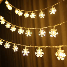 Decoração de árvore de natal 2021, corda de luz para decoração de flocos de nece, feliz natal, festa, guirlanda ao ar livre 5z 2024 - compre barato