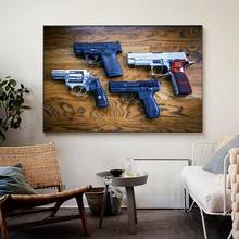 Weapon Pistol Wall Art Canvas Painting Gun Poster and Prints Modern Home Wall Decor Picture for Boys Room Teen Room No Frame 2024 - buy cheap