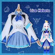 ¡Anime! Virtual YouTuber Lize Helesta, encantador uniforme de Lolita, traje de actuación de escenario para mujer, envío gratis 2024 - compra barato