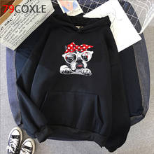 French Bulldog hoodies femme hip hop grunge women sweatshirts pullover streetwear grunge 2024 - buy cheap