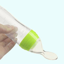 120ML cuchara de alimentación de silicona para niños hervidor de agua infantil botella de Cereal de arroz BPA suministros para bebés alimentador de vajilla para recién nacidos 2024 - compra barato