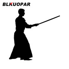 Автомобильные наклейки с силуэтом истребителя BLKUOPAR Aikido, высеченные виниловые наклейки, креативная личность, водонепроницаемые украшения для мотоцикла, автомобильная этикетка 2024 - купить недорого