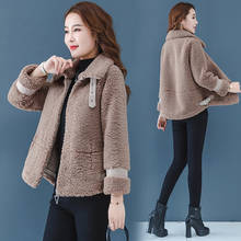New Imitate Fur Tops Long sleeve short coat Autumn Winter Lamb wool coat female Plush famale jacket Thicken Ladies Outerwear 3XL 2024 - buy cheap