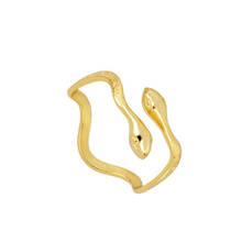 CANNER креативное Открытое кольцо с двойным змеиным крестом 100% 925 пробы серебряные кольца золотые кольца для женщин Роскошные Изящные ювелирные кольца 2024 - купить недорого