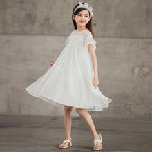 2021 Girl Dress Summer Princess Dress Elegant White Lace Kids Dresses for Girls 6 8 10 12 14 16 Years Old Children Clothing 2024 - buy cheap