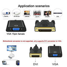 Adaptador de Cable activo 1080p DVI-D 24 + 1 Pin macho a VGA 15Pin hembra, convertidor 2024 - compra barato