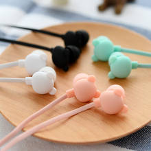 Cartoon Cute Earphone 3.5mm In Ear Wired Headset With Mic Remote Bear earphone For iPhone Samsung xiaomi For Children Gift Girl 2024 - buy cheap