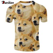 Camiseta 3d masculina de manga curta, camiseta de verão com estampa animal animal e cachorro, camisetas engraçadas 3d plus 4xl 2024 - compre barato