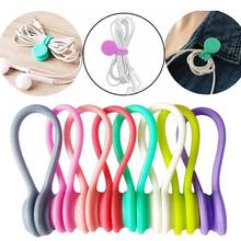 Environmentally friendly silicone magnetic portable cable winder earphone hub cable rack data cable storage wire organizer 2024 - buy cheap