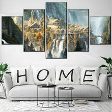 Lord of The Rings Castle Canvas Set 5 Piece Movie Poster Wall Art Decor Modern Wall Decoration Canvas Painting for Living Room 2024 - buy cheap