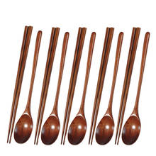 Teak Wooden Spoons and Chopsticks Set, Non-Stick Spoons Soup-Teaspoon for Kitchen Cooking Utensil Tools 2024 - buy cheap