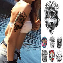 Waterproof Temporary Tattoo Sticker Totem Wolf Flash Tattoos Tiger Pegasus Body Art Arm Fake Tatoo Women Men 2024 - buy cheap
