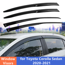 Side Window Deflector for Toyota Corolla Sedan 2020 2021 Acrylic Sun Rain Deflector Weather Shield 2024 - buy cheap