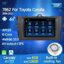 2Din 10 Carplay Auto Android Car Radio Player Multimídia Para Toyota Corolla E140/150 2006 2007 2008 2009 2010 2011 2012 2 din 2024 - compre barato