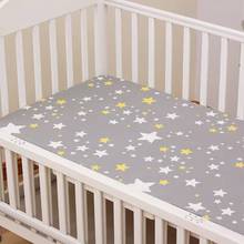 Lençol para bebê recém-nascido com desenho, lençol estampado com estrelas, cobertura de colchão para bebês unissex 2024 - compre barato