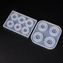 ANGELADY 1PC 4/6 Grid Handmade Rings Shape Silicone Epoxy Mold UV Resin Moulds Pendant Tools DIY Jewelry Making 2024 - buy cheap