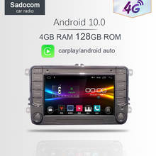 4g lte 7 "android 11.0 64gb 4gb ram áudio do carro dvd autoradio para vw volkswagen skoda golf 5 golf 6 polo passat b5 b6 jetta tiguan 2024 - compre barato