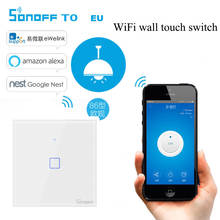 Itead Sonoff T0 1/2/3 Gang Wireless Remote Control Wifi Touch Wall Light Switch Smart Home UK Panel Works Google Home Alexa 2024 - buy cheap