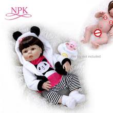 NPK 56CM toddler girl doll full body silicone 0-3M real baby size  bebe doll Anatomically Correct 2024 - buy cheap