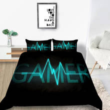 Conjunto de cama para jogos, design duplo, simples e moderno, capa de edredom, queen, king 2024 - compre barato