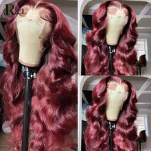 Rulhz-peruca lace front 99j com cabelo humano., peruca de cabelo humano brasileira com ombré e luzes. 2024 - compre barato