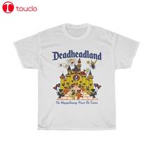 Футболка с надписью Deadheadland Grateful Dead John Mayer, белая футболка обычного размера M-3Xl 2024 - купить недорого