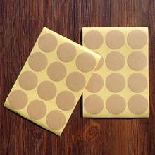 Pegatinas de puntos de papel Kraft Natural, círculo redondo, etiquetas de codificación de colores, diámetro de 102 pulgadas, Color marrón en blanco, 1,38 Uds. 2024 - compra barato