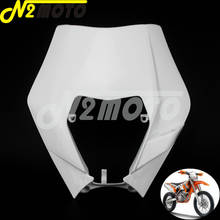 Motocross branco enduro farol carenagem capa do farol máscara habitação para xc xcw xc xcw wr ttr fe tc esporte duplo bicicleta da sujeira 2024 - compre barato