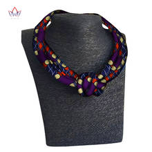 African Print Necklace Ankara Print Necklace African Ethnic Handmade Jewellery African Cotton Fabric Jewellery For Women WYB378 2024 - buy cheap