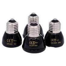 2 pcs 110V 220V Pet Mini Heating Light 25W 50W 75W  Infrared Ceramic Emitter Heat Bulb Black For Reptile Pet Brooder Lamp 2024 - buy cheap
