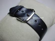 Pulseira de couro masculina, pulseira de couro 18mm 19mm 20mm 21mm 22mm, alta qualidade, pulseira de couro preto azul marinho 2024 - compre barato