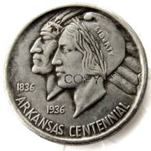 Moneda de copia chapada en plata de medio dólar conmemorativa 1936 2024 - compra barato