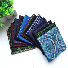 30Style Plaid Silk Handkerchiefs Woven Paisley Pattern Hanky Men's Business Casual Square Pockets Handkerchief Wedding Hankies 2024 - buy cheap