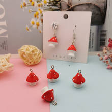10Pcs/lot 3D Resin Charms Pendants Small Red Mushroom Strawberry For DIY Earrings Keychain Jewelry Making Accessories Gift 2024 - buy cheap