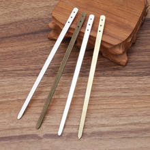 10PCS 150*7mm Flat Hair Sticks Settings Copper Hairpin Base DIY Headwear Accessories For Jewelry Making 2024 - buy cheap