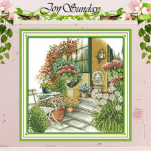 The Leisurely Courtyard Counted Cross Stitch 11CT 14CT Cross Stitch Set Wholesale Scenery Cross-stitch Kit Embroidery Needlework 2024 - buy cheap