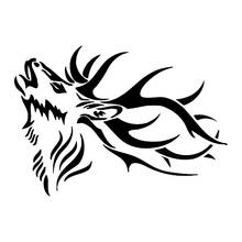 Adult Male Deer Vinyl Car Styling Animal Cool  Outdoor Hunting  Sticker Black/Silver  KK15*11cm 2024 - buy cheap