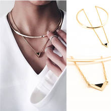 New Charm Oil Drop Triangle Pendant Necklace Women Jewelry Punk Gold Chain Statement Necklace Choker Personalise Necklaces Gift 2024 - buy cheap